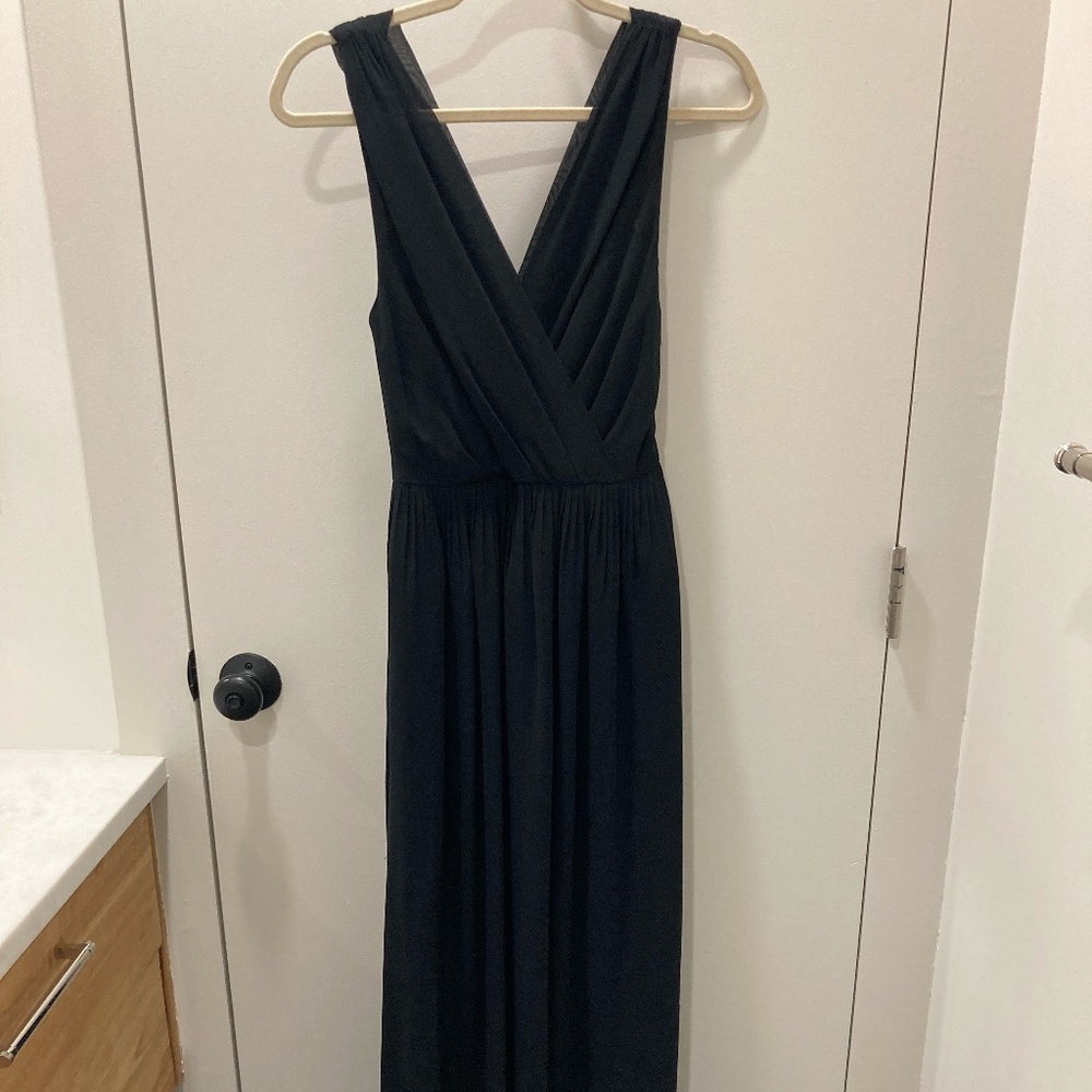 Floor length 100% Silk Joie black dress